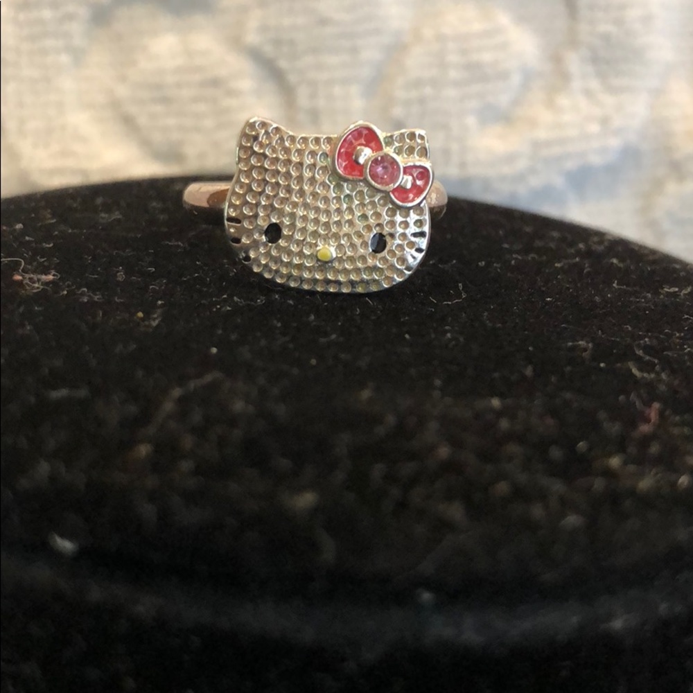 Hello kitty silver adjustable Ring